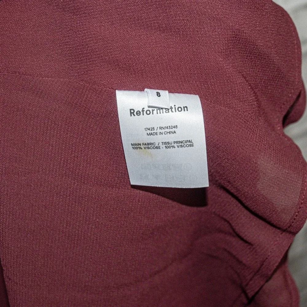 Reformation Burgundy Midi Dress - Picture 6 of 7
